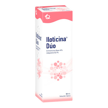 Iloticina Dúo 4/0.1% Sol   Top.Fco.X50ml. Tq Eritromicina Base Adapaleno  
