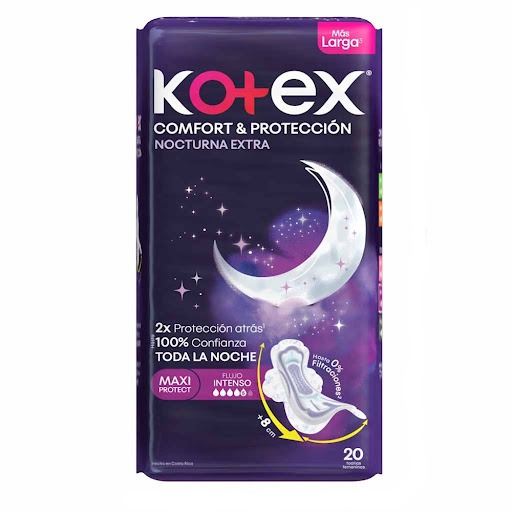 Toalla Higienica Kotex Nocturna Extra Maxi Protect Paquete X 20 Und