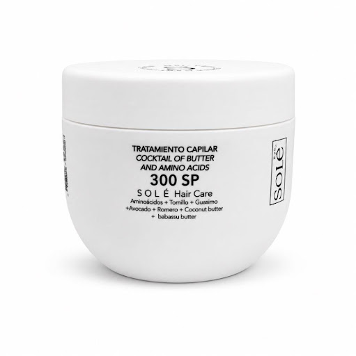 Tratamiento Capilar Coctel de Aminoácidos 300 g | Mascarilla Reparadora e Hidratante SOLE PARIS  MASCARILLA FRASCO x 1 