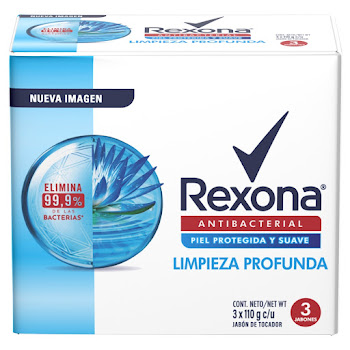 Jabon Corporal Rexona   Limpieza Profunda Tripack x 110 gr  