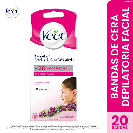 Veet Depilacion Para El Rostro Bandas De Cera Depilatoria Veet