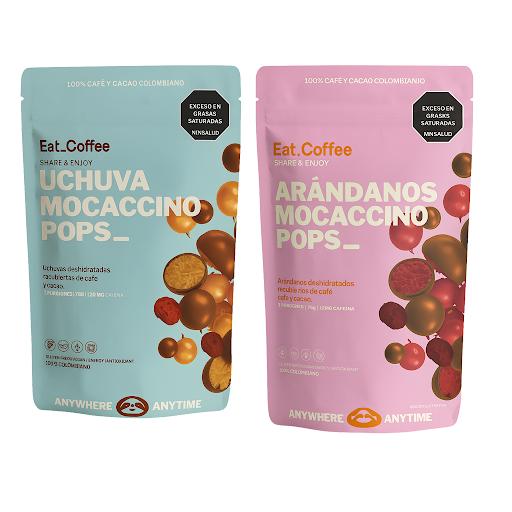 Dúo pack Pops Uchuvas y Arándanos Eat Coffee Caja con snacks individuales x 2 Dos frutas diferentes. Dos sabores diferentes. Misma funcionalidad que combinan el cacao y café especial colombiano en versión para compartir.
