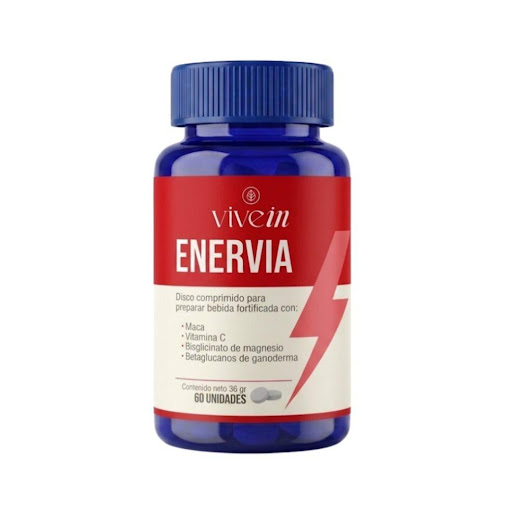 ENERVIA x 60 DISCOS Betaglucanos de ganoderma, Maca, Bisglicinato de magnesio, Vitamina C Vivein Frasco x 60 discos x 60 discos Discos que aportan energía, vitalidad y apoyo al rendimiento físico y mental durante el día.