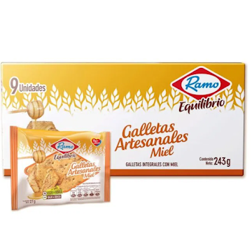 Galletas Ramo Artesanales Miel Caja x 243 gr  