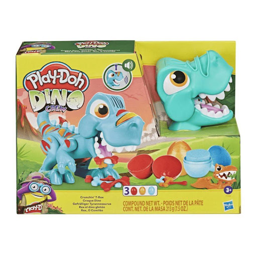 Play-doh Dino Rex Gloton Play Doh  x 1 Este divertido set Play-Doh transporta a los niños a una aventura prehistórica, donde pueden explorar su creatividad junto al tiranosaurio de juguete y su amigo pterodáctilo. Con sonido y acción, los 