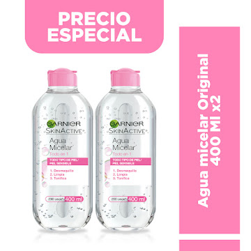 Agua Micelar Garnier Original 400 ml x 2 und  