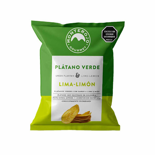 Pasabocas Monterojo Platanos Verdes Lima Limón x 25 gr