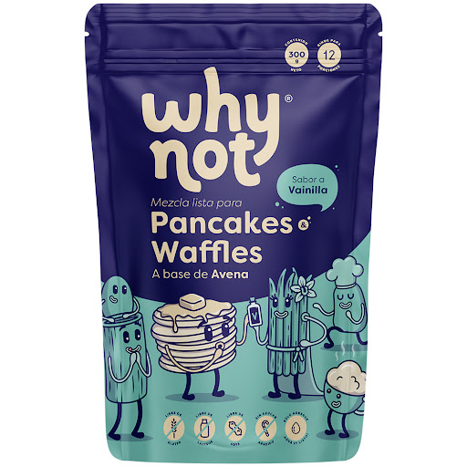 Mezcla Para Pancakes Y   Waffles Why Not Sabor A Vainilla X 300gr