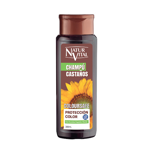Shampoo Naturaleza Y Vida Henna Reflejos Castaños Coloursafe x 300 ml