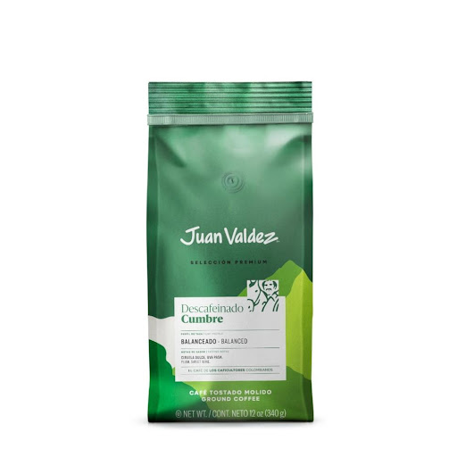 Café Juan Valdez Cumbre Descafeinado Molido 340gr Juan Valdez Bolsa 95 GR x 1 Café Premium 100% Colombiano Excelso. La magia de Café cumbre Descafeinado Juan Valdez y nuestros descafeinados, es obtener cafés que mantienen el gusto y el aroma. Extrayendo la cafeína casi en su to