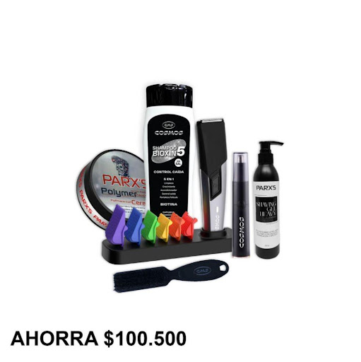 Combo Maquina De Motilar + Trimmer Nasal Y Accesorios De Barberia  Ancheta Amor Y Amistad #4 CMS COSMOS, PARX'S empaque x 6 Control total de tu imagen, desde el afeitado hasta el peinado.

Este combo reúne todo lo que necesitas para mantenerte bien cuidado, con estilo y precisión. Incluye herramientas profesionales como la