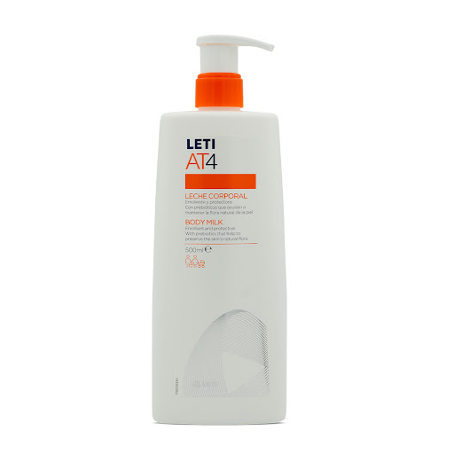 Leche Loción Leti At4 Bagó Emoliente Reparadora Corporal Frasco x 500 ml