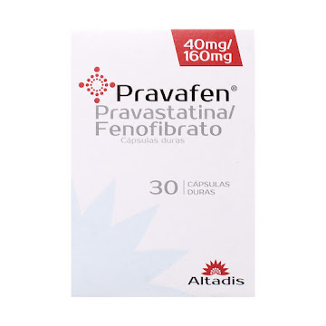 Pravafen Pravastatina Sódica + Fenofibrato 40mg/160mg Altadis Caja x 30 Cápsulas  