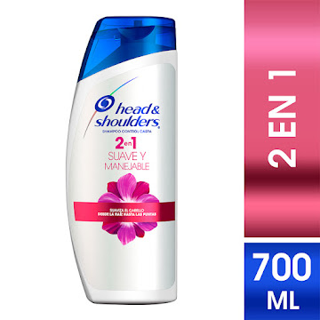 Shampoo Head Shoulders Suave y Manejable 2 en 1 Control Caspa Botella x 700 ml  
