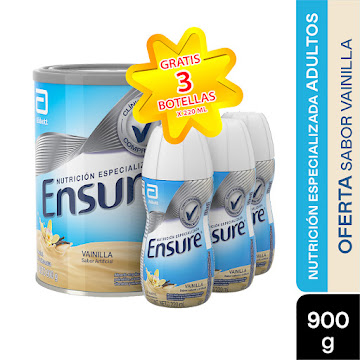 Ensure Vainilla x 900 gr + Ensure Rpb Vainilla 220 ml x 3 und  