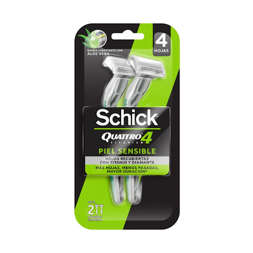 Máquina de Afeitar Schick Quattro Piel Sensible Blister x 2 und