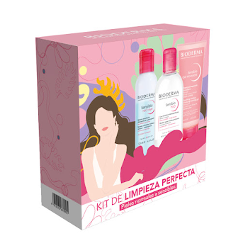 Kit Limpieza   Desmaquillante Sensibio H2O Ojos x 250 ml + Agua Micelar + Sensibio Gel Moussant x 100 ml 