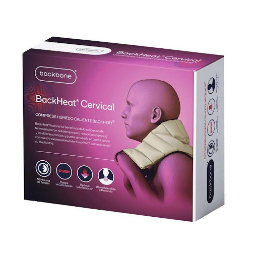 Compresa Calor Húmedo Cervical Backh Bb420 Theramart  x 1 Compresa terapéutica diseñada para aplicar calor húmedo en la zona cervical, promoviendo una mejora en el flujo sanguíneo y brindando alivio no invasivo para dolores musculares, articulares y tendinos