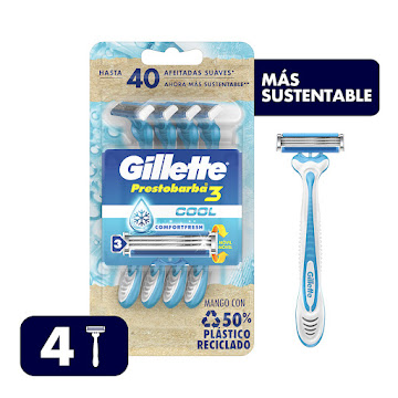Máquina De Afeitar Gillette Prestobarba 3 Ice x 4 und  