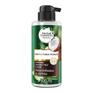 Crema para Peinar Herbal Essences Bio:Renew Leche de Coco y Aloe Botella x 300 ml  