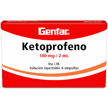 Ketoprofeno Genfar 100mg/2ml Caja x 6 Ampollas  