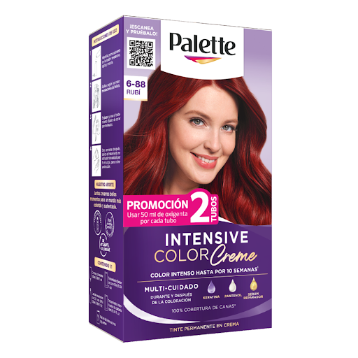 Tinte Palette Intensive Color Creme 6-88 Rubí Caja x 1 und