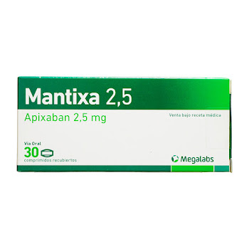 Mantixa Apixaban 2,5mg Megalabs Caja x 30 Comprimidos  
