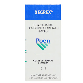 Xegrex Dorzolamida + Brimonidina + Timolol Poen Frasco x 5 ml  