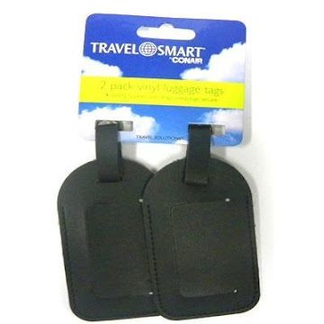 //IDENTIFICADORES DE EQUIPAJE TRAVEL SMART VINILO NEGRO X 2UND            