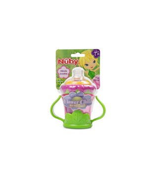 VASO NUBY FLOWER CHILD   ANTIDERRRAMES 4M+ 210ML. X1UND                  