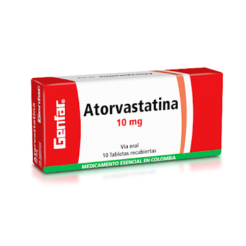 Atorvastatina 10 mg Genfar Caja x 10 Tabletas  