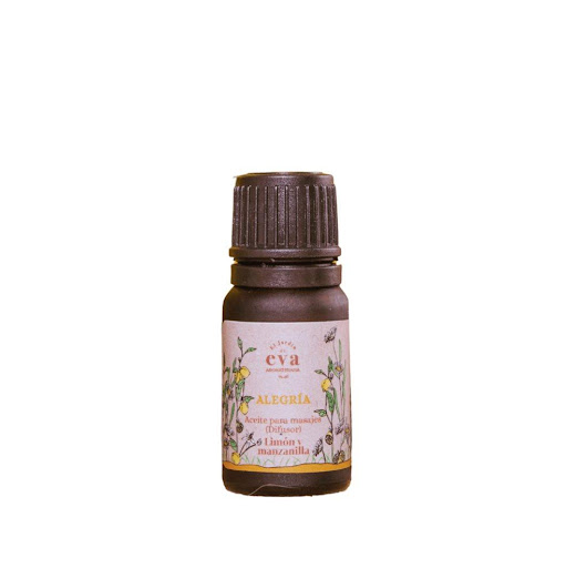 Aceite esencial Alegría limón y manzanilla para difusor x 10 ml El Jardin de Eva botella x 1 El Aceite Esencial para Difusor Alegría combina aceites esenciales puros de limón y manzanilla, creando una atmósfera fresca y equilibrada que acompaña el bienestar emocional. Su aroma cítrico y suave