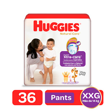 Pañales Huggies Natural Care Pants Etapa 5/XXG x 36 und  