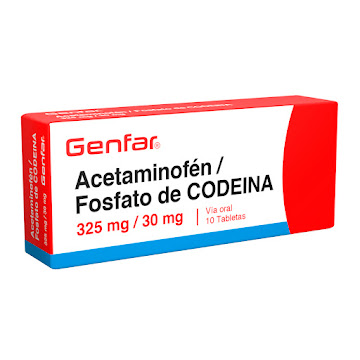 Acetaminofén + Fosfato de Codeina Genfar 325/30mg Caja x 10 Comprimidos  