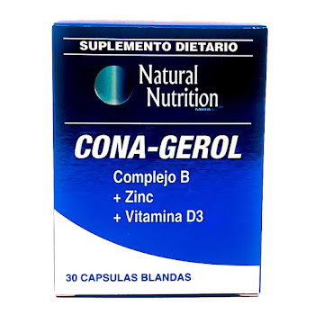 Natural Nutrition Cona-Gerol Complejo B + Zinc + Vitamina D3 Caja x 30 Cápsulas  