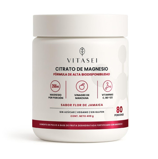 Beauty Boost Citrato De Magnesio Con Vinagre De Manzana Y Flor De Jamaica 400g VITASEI BEAUTYBOOST   Frasco  x 1 undefined