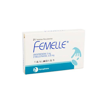 Femelle Drospirenona + Etinilestradiol 3mg/0.03mg Gynopharm Caja x 21 Tabletas  
