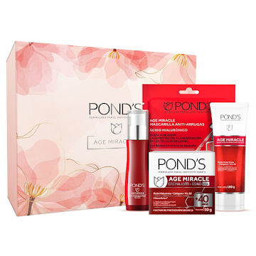 Espuma Facial Ponds Age Miracle x 100 ml + Crema Antiedad x 50 ml + Serum Ojos x 30 ml  