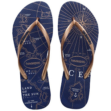 Sandalias Havaianas Slim   Nautical Azul T35-36 X 1 Par 