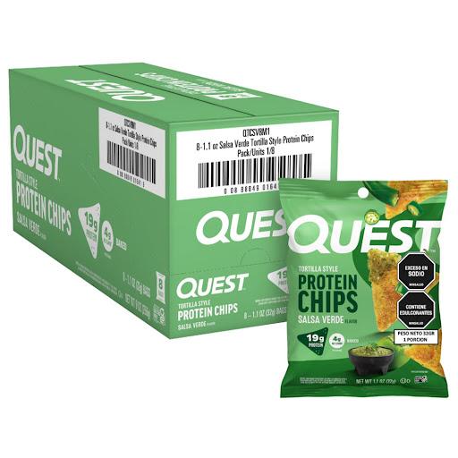 tortillas de proteina salsa verde QUEST NUTRITION bolsa x 1 tortillas de SALSA VERDE, crocantes y deliciosas, ideales para wraps, tacos y comidas saludables, altas en proteina, bajas en carbohidrato y perfectas para apoyar tu estilo de vida activo