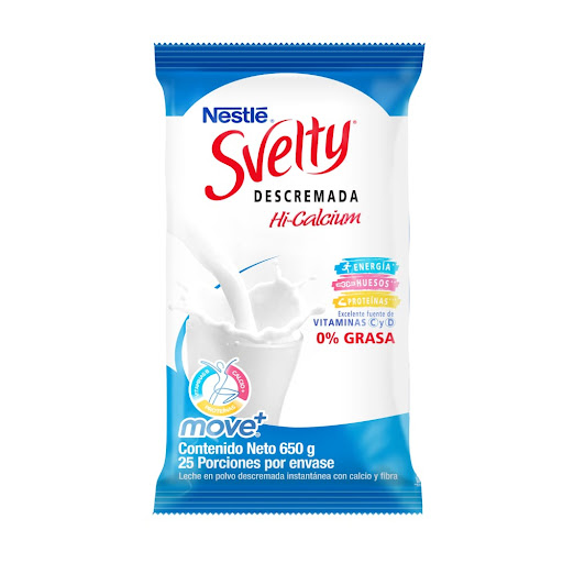 Leche en Polvo Svelty   Move+ Descremada Bolsa x 650 gr