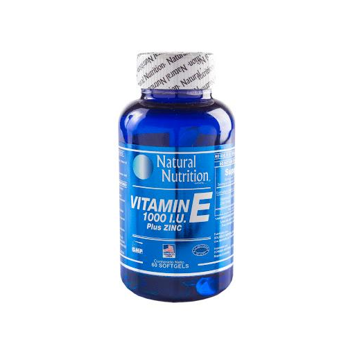 Vitamina E 1000 I.U Natural Nutrition Frasco x 60 Tabletas