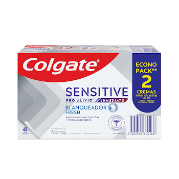 Crema Dental Colgate Sensitive Pro Alivio Inmediato White 2 und x75 ml  