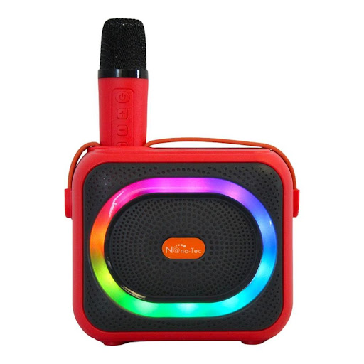 Parlante Portatil LED Diversion Instantanea NANOTEC Unidad x 1 Este parlante portátil con micrófono es perfecto para cualquier ocasión, desde fiestas hasta reuniones familiares. Con su conectividad avanzada y efectos de luces RGB, este dispositivo ofrece una expe