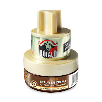 Betún Búfalo Autobrillante Crema Sin Cepillo Marrón x 40 ml  