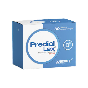 **Predial Lex 850mg caja x 30 tab Metformina Clorhidrato    .  