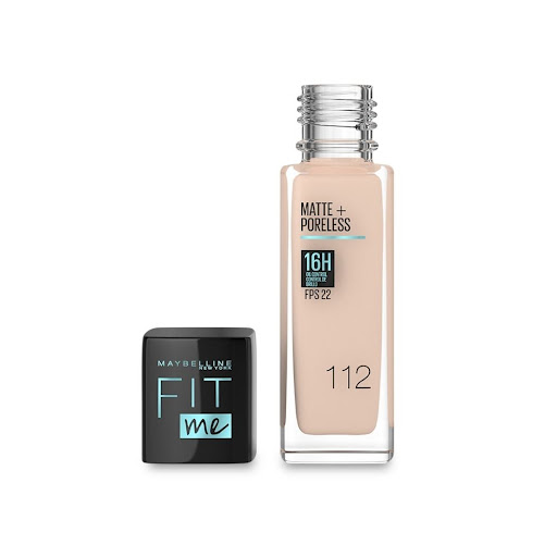Base Fit Me Maybelline Mate y Sin Poros Envase de Vidrio Natural 112 x30ml