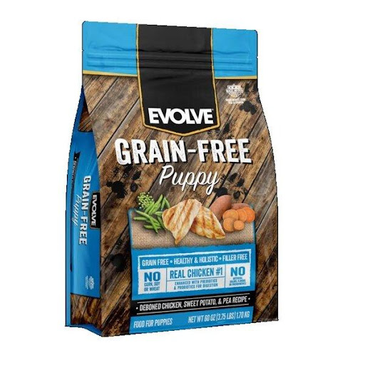 EVOLVE C PUPPY GRAIN FREE POLLO 12,7 KG EVOLVE  x 1 Alimento súper premium sin granos para cachorros, elaborado con pollo como fuente principal de proteína. Enriquecido con vitaminas, minerales y DHA para un crecimiento saludable y un desarrollo óptimo