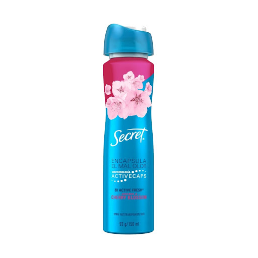 Antitranspirante Secret Spray Cherry Blossom Frasco x 150 ml