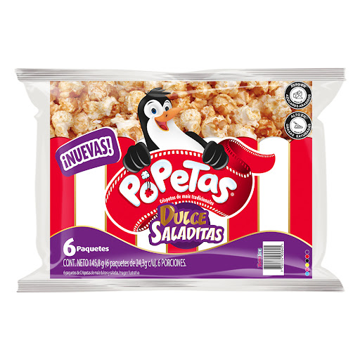 Crispetas Popetas Dulces   y Saladas Paquete x 6 und